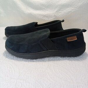 Dearfoams Suede Slip-On Slippers Size Large US 11-12 Mens Indoor Outdoor Sole
